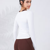 Wrap It Up Long Sleeve Top – White