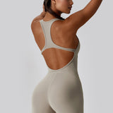 Aero Racerback Jumpsuit - Ash Grey