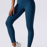 SculptFit Crossover Waist Leggings - Dark Blue