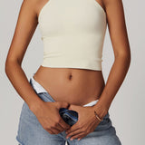 Sleek Edge Tank Top - Cream
