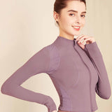 AeroFlex Zip Crop Jacket - Light Purple