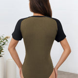 RibRush Tee Bodysuit – Green