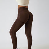 Sculpt Seamless Scrunch Leggings - Brown