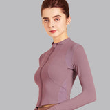 AeroFlex Zip Crop Jacket - Light Purple