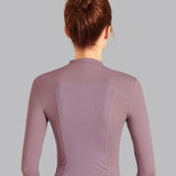 AeroFlex Zip Crop Jacket - Light Purple