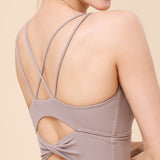 Strappy Aura Sports Bra – Taupe