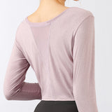 Twist ‘n’ Slay Long Sleeve Crop - Pink