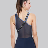 Midnight Mesh Jumpsuit - Navy Blue