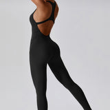 Aero Racerback Jumpsuit - Black