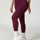 Lowkey Luxe Leggings - Maroon