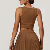 Crop & Conquer Top - Brown