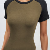 RibRush Tee Bodysuit – Green