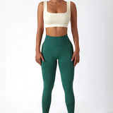 Sculpt Seamless Scrunch Leggings - Emerald Green