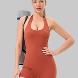 Revival Halter Romper - Rust