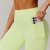 FlexFit High-Waisted Pocket Leggings - Lime Green