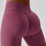 Elevate V-Waist Biker Shorts - Lavender