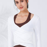 Wrap It Up Long Sleeve Top – White