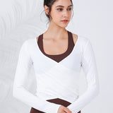 Wrap It Up Long Sleeve Top – White