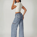 Power Pose Short Sleeve Crop Top - Off White