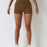 PowerSculpt Mini Shorts – Brown