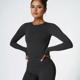 SculptSync Long Sleeve Top – Black