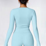 SculptSync Long Sleeve Top – Sky Blue