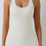Racerback Sculpt Romper - White