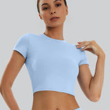 CloudFlex Crop Tee - Sky