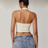 Halter Neck Top - Off White