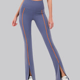SlitFit Flare Leggings - Slate Blue
