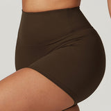 UltraFlex High-Waist Active Shorts - Dark Chocolate Brown