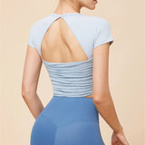 BackGlow Crop Tee - Sky