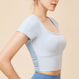 BackGlow Crop Tee - Sky