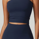 Tapped In Tube Top - Navy Blue