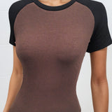 RibRush Tee Bodysuit – Brown
