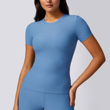 Sleek Fit Active Top - Powder Blue