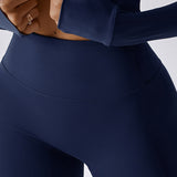 UltraFlex High-Waist Active Shorts - Navy Blue