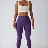 Sculpt Seamless Scrunch Leggings - Purple