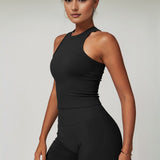 Sleek Edge Tank Top - Black