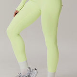 FlexFit High-Waisted Pocket Leggings - Lime Green