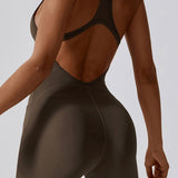 Aero Racerback Jumpsuit - Brown