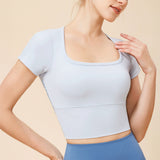 BackGlow Crop Tee - Sky