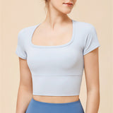 BackGlow Crop Tee - Sky