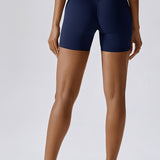 UltraFlex High-Waist Active Shorts - Navy Blue