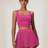 Crop & Conquer Top - Fuchsia