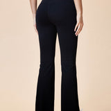 SlitFlex Flare Pants – Midnight Black
