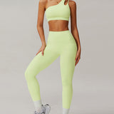 FlexFit High-Waisted Pocket Leggings - Lime Green