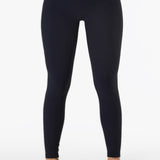 Ultra-Stretch High-Waist Ribbed Seamless Leggings - Black