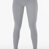 Ultra-Stretch High-Waist Ribbed Seamless Leggings - Grey