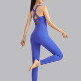 Strappy PowerPlay Jumpsuit - Electric Blue